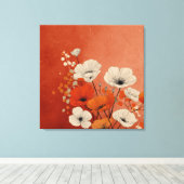 Beautiful poppies  canvas afdruk (Insitu (Houten vloer))