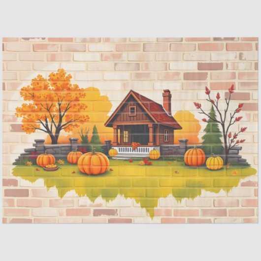 Beautiful Popular Happy Thanksgiving Fall Tissuepapier (Voorkant)