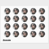 Beautiful portret van Victorian woman Ronde Sticker (Vel)
