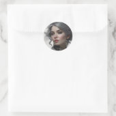 Beautiful portret van Victorian woman Ronde Sticker (Tas)