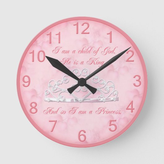 Beautiful Princess Clock Ronde Klok (Voorkant)