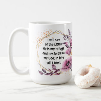 Beautiful Psalm 91 Floral Coffee Mug Koffiemok