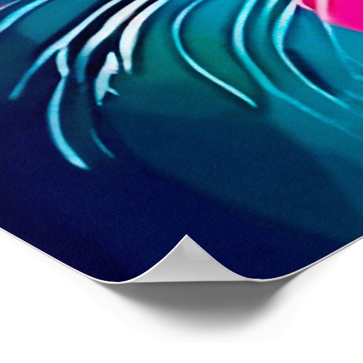 Beautiful Puma Portrait colorful Poster (Hoek)