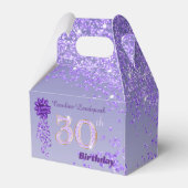 Beautiful Purple Glitter Ribbon 30th Birthday Bedankdoosjes (Voorkant Zijde)