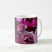 Beautiful Purple Rose Collage Koffiemok (Voorkant rechts)