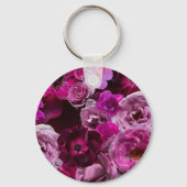 Beautiful Purple Rose Collage Sleutelhanger (Voorkant)