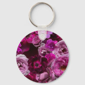 Beautiful Purple Rose Collage Sleutelhanger (Achterkant)