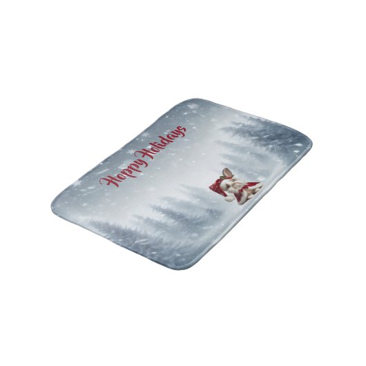 Beautiful Rabbit Christmas Badmat (Gekanteld)