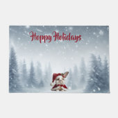 Beautiful Rabbit Christmas Deurmat (Voorkant)