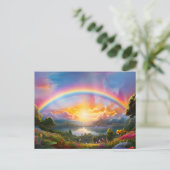 Beautiful Rainbow and Lake  Briefkaart (Staand voorkant)
