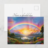 Beautiful Rainbow and Lake  Briefkaart (Voorkant / Achterkant)