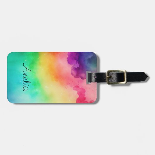 Beautiful Rainbow Colors Abstract Design Bagagelabel (Voorkant horizontaal)