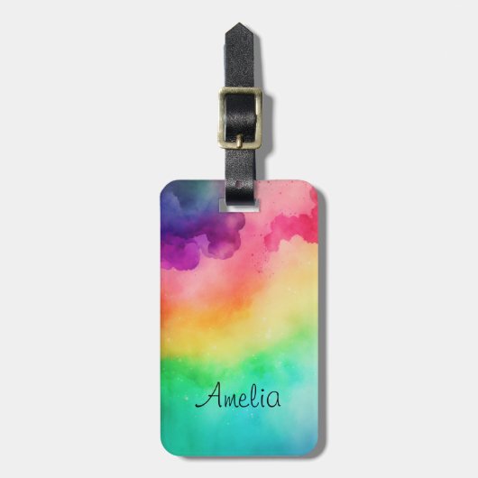 Beautiful Rainbow Colors Abstract Design Bagagelabel (Voorkant verticaal)
