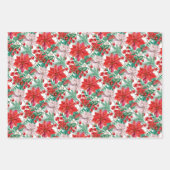 Beautiful red and white Christmas poinsettia Inpakpapier Vel (Voorkant 2)
