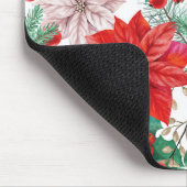 Beautiful red and white Christmas poinsettia Muismat (Hoek)