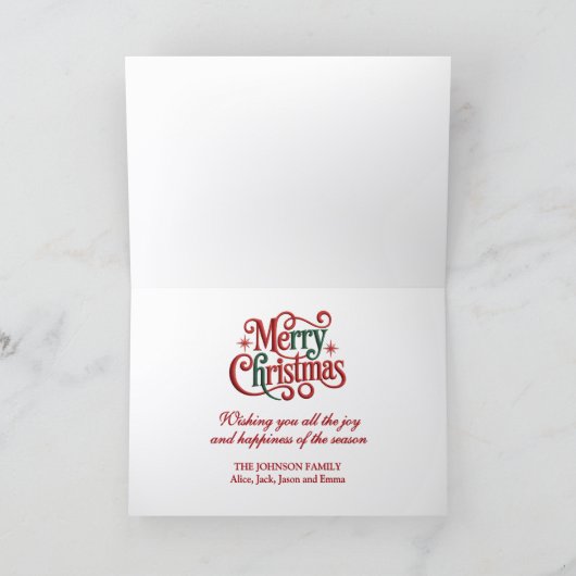 Beautiful Red Christmas Cardinal Feestdagen Kaart (Binnen)