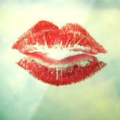 Beautiful Red Kiss Isolated Vector Art Raamsticker (Vel 3)