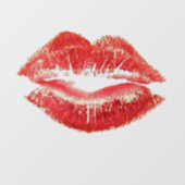 Beautiful Red Kiss Isolated Vector Art Raamsticker (Vel)