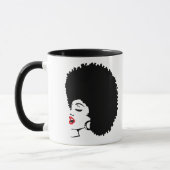 Beautiful Red Lip Afro Mug Mok (Links)
