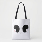 Beautiful Red Lip Afro tote bag (Voorkant)