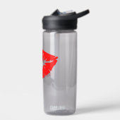 Beautiful Red Lipstick Kiss Isolated Waterfles (Links)