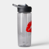 Beautiful Red Lipstick Kiss Isolated Waterfles (Rechts)