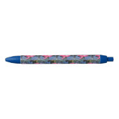 Beautiful Red Pink Purple Water Lily Writing Zwarte Inkt Pen (Voorkant)