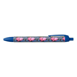 Beautiful Red Pink Purple Water Lily Writing Zwarte Inkt Pen