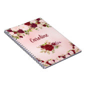 Beautiful Red & Pink Roses Personalized Notitieboek (Rechterzijde)