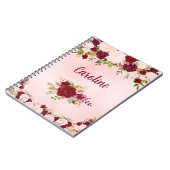 Beautiful Red & Pink Roses Personalized Notitieboek (Linkerzijde)