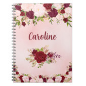 Beautiful Red & Pink Roses Personalized Notitieboek (Voorkant)