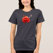 Beautiful Red Poppy In All Its Glory Tri-Blend Shirt (Voorkant)