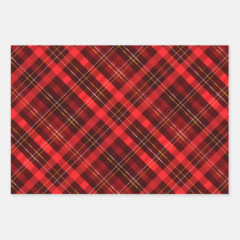 Beautiful red tartan  inpakpapier vel