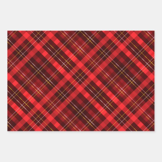 Beautiful red tartan inpakpapier vel (Voorkant)
