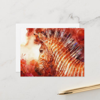 Beautiful red zebra briefkaart