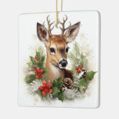 Beautiful Reindeer Christmas Holiday Keramisch Ornament (Links)