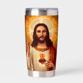 Beautiful religious Sacred Heart of Jesus image Geïsoleerde Drinkbeker (Voorkant)