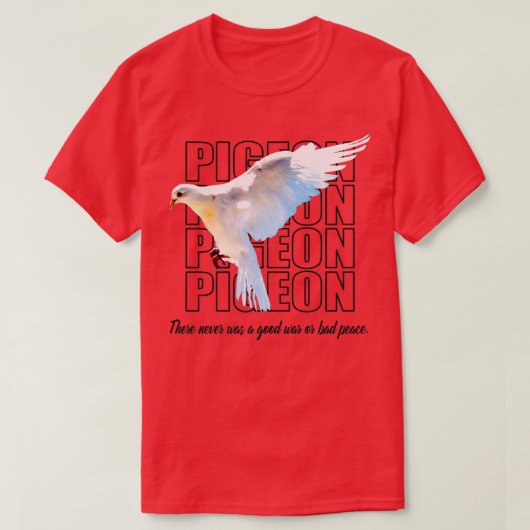 Beautiful Retro Black And White Pigeon 4 T-shirt (Design voorkant)