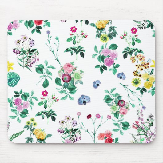 Beautiful Retro Floral Art Muismat (Voorkant)