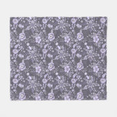 Beautiful retro style blue pastel floral pattern fleece deken (Voorkant (Horizontaal))