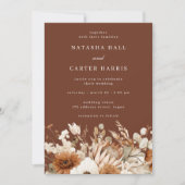 Beautiful Rich Boho Blooms Wedding Kaart (Voorkant)