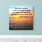 BEAUTIFUL ROMANS 8:28 SUNRISE FOTO CANVAS AFDRUK (Insitu (Houten vloer))