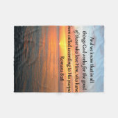 BEAUTIFUL ROMANS 8:28 SUNRISE FOTO FLEECE DEKEN (Voorkant (Horizontaal))