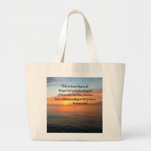 BEAUTIFUL ROMANS 8:28 SUNRISE FOTO GROTE TOTE BAG