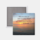 BEAUTIFUL ROMANS 8:28 SUNRISE FOTO MAGNEET (Voorkant / Achterkant)