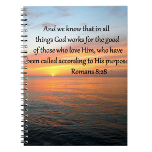 BEAUTIFUL ROMANS 8:28 SUNRISE FOTO NOTITIEBOEK