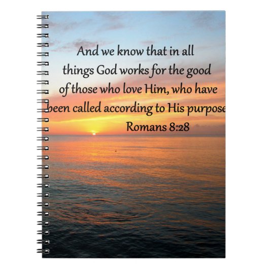 BEAUTIFUL ROMANS 8:28 SUNRISE FOTO NOTITIEBOEK (Voorkant)