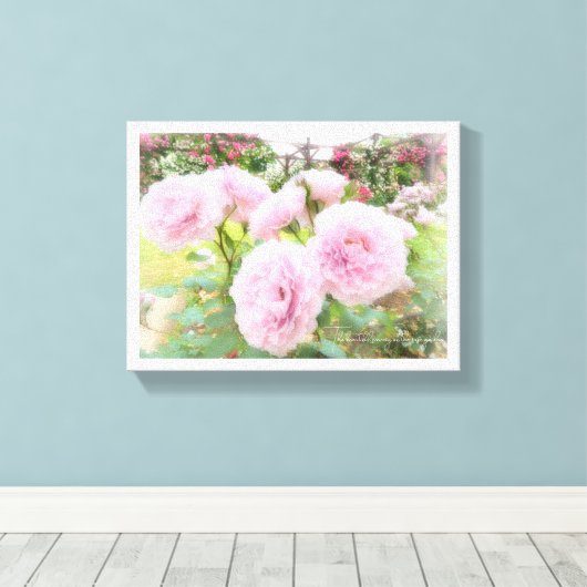 Beautiful Rose Garden Canvas Afdruk (Insitu (Houten vloer))