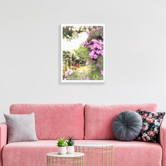 Beautiful Rose Garden Canvas Afdruk (Insitu (Woonkamer))