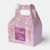 Beautiful Rose Gold Glitter Ribbon 30th Birthday Bedankdoosjes (Achterkant)